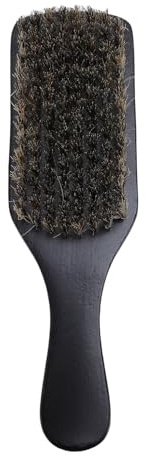 Luqeeg Doppelseitige Bartbürste, Schnurrbartkamm mit Holzgriff, Bartpflegewerkzeug mit Ergonomischem Design, Ideal für das Haarstyling von Männern