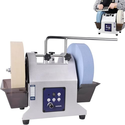 FHRKA Afilador de Cuchillos eléctrico de 300 W, Mantenimiento Profesional de Cuchillas para Chefs y Cocineros caseros, rápido y eficiente para Uso en cocinas y establecimientos comerciales.