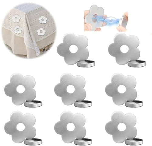 8 Stk Blume Magnetische Tischdeckenhalter,Tischdeckenbeschwerer Für Draußen