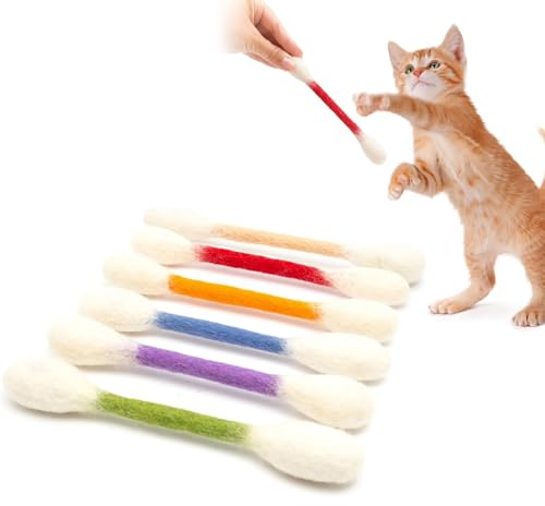 Cotons-Tiges Avec Herbe À Chat,Bâtons Mastication Géants Pour Chaton,6PCS
