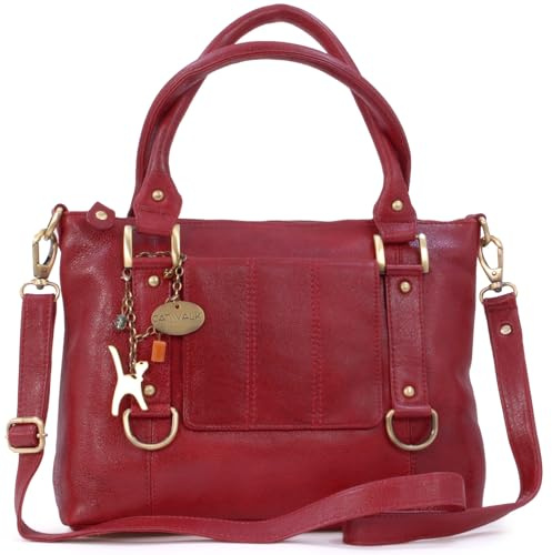 Catwalk Collection Handbags - Damen Leder Schultertasche Groß - Umhängetasche Gross - Arbeitstasche für Notizbuch A4 - Gallery