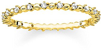 THOMAS SABO Damen-Ringe 925 Sterlingsilber zirkonia '- Ringgröße 50 TR2153-414-14-50, J 1/2