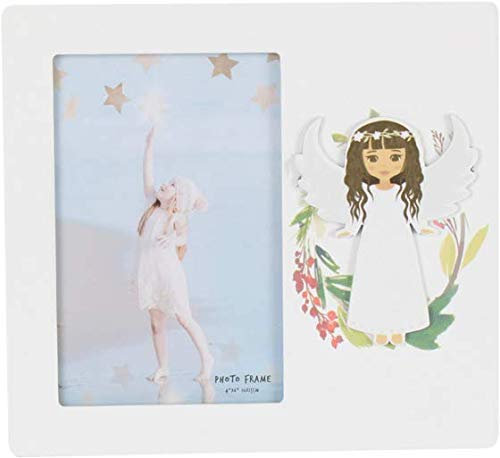 DISOK - Portafotos de Madera Comunión NIÑA. Marcos de fotografía de niña para comuniones. Detalle de portafotos para Regalar en la comunión de mi niña.