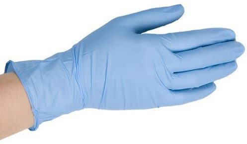 We Can Source It Ltd - Vinyl Powder Free Latex Free Large Disposable Gloves – Blue Examination Gloves with Comfortable Fit – Food Handling, Cleaning, Medical Use – Durable and Safe - Box of 100