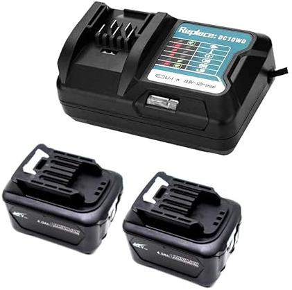 2 Stück 4,0A BL1041B BL1016 Akku, Ersatz für Makita Akku 12V mit Ladegerät