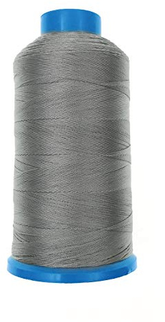 JZK 1500 Yard T70 69# grau stark haltbar gebondetes Nylon-Nähgarn für Polstermöbel, Leder, Jeans, Canvas, Teppiche, Perlenvorhang für industrielle Maschinen, Overlock, Handnähen