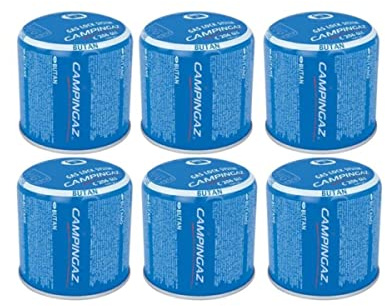 Pack de 6 cartuchos Campingaz 190g C206 Butane perforable Gas Lock System
