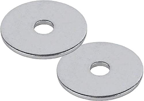 TERF® Unterlegscheiben, verzinkter Stahl, M10/10 mm x 40 mm, flache , Kotflügelscheiben, 10 mm Loch und 40 mm AuÃŸenseite, groÃŸer Durchmesser, 20 Stück