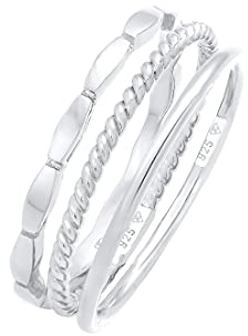 Elli Ring Damen Band Stacking Trio Basic Minimal Zeitlos Blogger 925 Silber