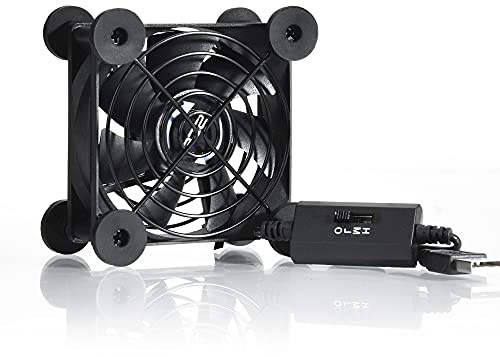 SCCCF Ventilador USB silencioso de 80 mm, ventilador de refrigeración portátil de 5 V para panel plano Xbox DVR Playstation Router TV Receptor de computadora nevera