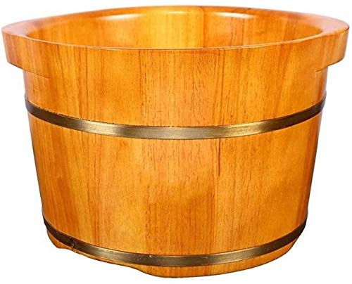 Foot Tub Wooden Foot Basin Household Gift Foot Soaker Tub,Wooden Foot Soak Sauna Bucket，Pure Wood Bathtub Bucket，Handmade Footbath Basin，Sauna Accessories for Footbath Tubs，Foot Relaxing Bath Barrel H