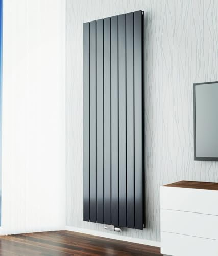 WEBER Paneelheizkörper Flach Vertikal Design Heizung Flachheizkörper Wandheizung weiß/anthrazit (1600x608mm Doppellagig Anthrazit)