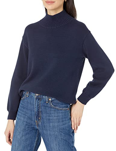 Amazon Essentials Women's Pull-Over Funnel Neck Cotton Jumper (Available in Plus Size)