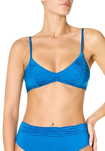 goldenpoint bikini dam baddräkt bustier-bh med volanger, blå, 85B