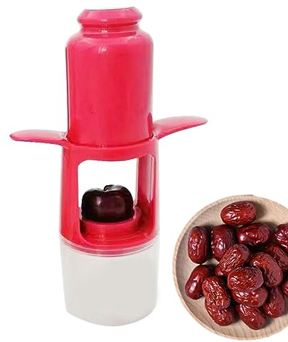 Rooeling Plum Pitter | Pit Remover for Cherries Cores | Multipurpose Cherry Stoner, Heavy Duty Stainless Steel Olive Pitter Tool, Kitchen Gadgets for Cherry, Chili, Red Dates
