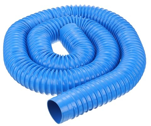 PATIKIL PVC flexibel dammsugarslang, 50 mm ID 2 m lång dammuppsamlingsslang använd med dammsamlare för industriell träbearbetningsrengöring, blå