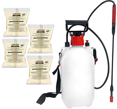 Weedblast RootKill Weedkiller 4 x 100 ml Concentrated Sachets, Glyphosate Weed Killer, with 5 Litre Garden Sprayer