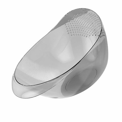 Headerbs Bol de Lavage de Riz, Passoire de Rinçage de Riz en Plastique Multifonction avec égouttoirs Latéraux pour Passoire à Riz de Cuisine (Frêne Transparent), HEADERBSQW6TN3PUKX-12