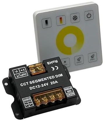 UNIVERSO TELECOMANDO WIRELESS TOUCH DIMMER CAMBIO COLORE LUMINOSITA' PER STRIP LED 2 E 3 FILI DC 12/24V