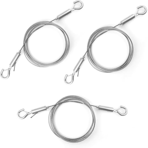 Widybord 3 Cavi Metallici Regolabili con Ganci per Appendere Foto Corda in Acciaio Inossidabile per Appendere Quadri Resistente per Appendere Quadri a Specchio