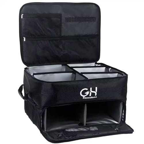 Uniclife Golf Trunk Organizer Waterproof Car Golf Shoes Bag with Separate Ventilated Compartments Large Golf Storage Box for Shoes Golf Balls Tees Clothes Gloves Accessories Golf Gift for Men