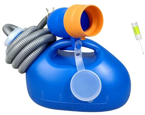 perfk Botella de orinal portátil para hombres, olla de colección de orinal, sin derrames, botella de orina ligera para orinal masculino para viajes, coche, 3000ml Azul