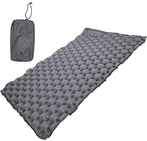 Dekaim Selbstaufblasende Isomatte Camping Isomatte, Ergonomische wasserdichte Nylonmatratze für 2 Personen, 60s Fußpresse Aufblasen, Outdoor Isomatte