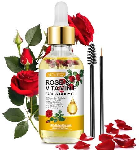 Olio di vitamina E, olio di vitamina E naturale al 100% per pelle, viso, capelli e cuticole delle unghie, per lenire la pelle, la pelle secca, le rughe, le cicatrici (60ML)