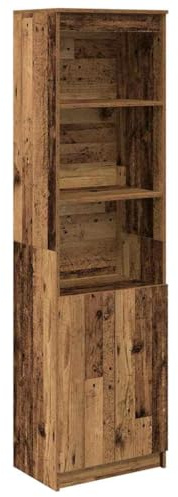 vidaXL Aparador de Madera Vieja 50x35x180 cm Madera de ingeniería, Armario, Armario Auxiliar, Armario de almacenaje Alto, Armario de almacenaje