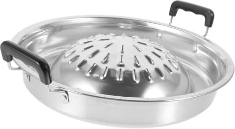 OFFSCH Korean BBQ Grill Pan Portable Metal Grill Tray Charcoal BBQ Stove for Outdoor Picnic Party and Home Table Use