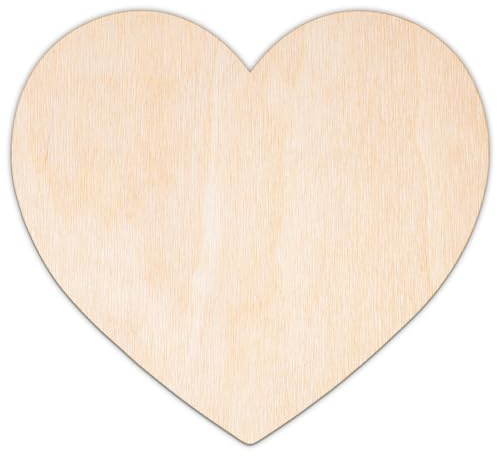 Creative Deco Personalisierte Holzscheiben | Herz | 5-100 cm | Sperrholz oder MDF | Holzformen Hochzeit | Wanddeko | Hochzeitsdeko Tisch LasergeschnitteneSperrholzausschnitte für Decoupage