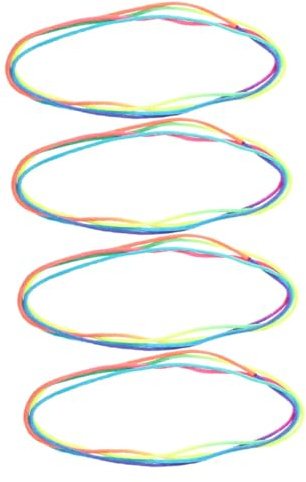 LRXIYODE 4pcs Rainbow Cat Cradle Rope Hand Game Finger Rope Toys for Boy Girl Educational Toy Party Interactive Finger Playthings