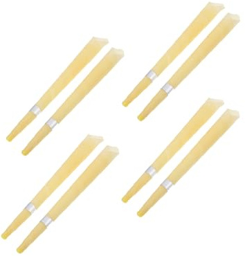 BELLIFFY Palitos de Limpieza para Aromaterapia de Oídos 8 Unidades, Grandes Forma de Trompeta, Color Amarillento, Cera de Abejas Natural, Reducción de Tinnitus, Cuidado Personal