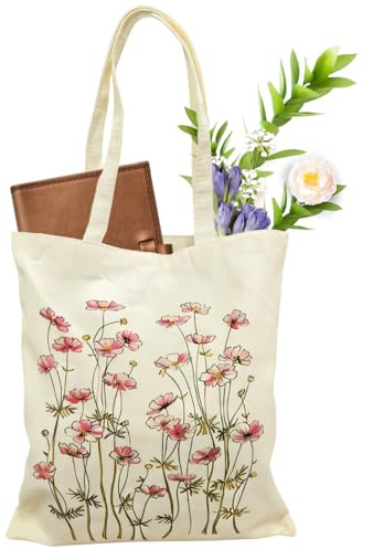 Tashce Stoffbeutel Bedruckt, Tragetasche Canvas-Stoff, Tote Bag Aesthetic, Wiederverwendbar Einkaufstasche, Geschenk für Damen, Mutter, Freundin, Kollegin 40x35cm (B)