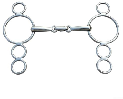 Gdfnmogo In acciaio inox, adatto per equitazione con bocca di guancia e cavalli, con punta completa, in acciaio inox robusto, H per la maggior parte del rame