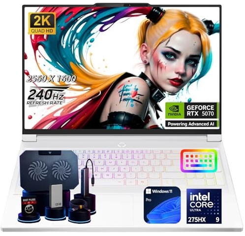 Lenovo Legion Pro 7i Gaming Laptop 2025 - Intel Core Ultra 9 275HX, 16 2.5K WQXGA OLED 240Hz Display, GeForce RTX 5070, 32 GB DDR5, 2 TB SSD, Wi-Fi 7, RGB Keyboard, Windows 11 Pro, w/Accessories