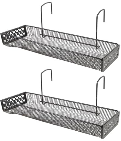 SHINEOFI Soporte Colgante para Macetas de Hierro Negro 2 Piezas Estante Metálico Multifuncional para Plantas Suculentas y Flores Adecuado para Balcón Oficina y Decoración Interior