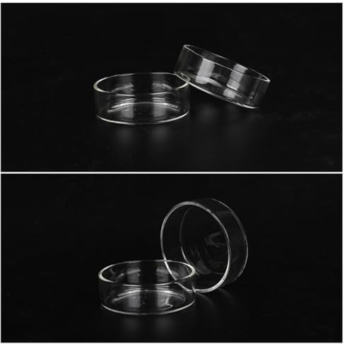 jojofuny Cuencos Redondos de Vidrio Paquete de 5 Piezas Diseño Transparente y Delicado para Alimentación de Camarones para Tanque de Peces