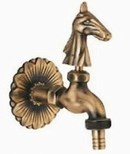 GRIFO JARDIN 1/2 DECORATIVO CABALLO CON RACOR MANGUERA