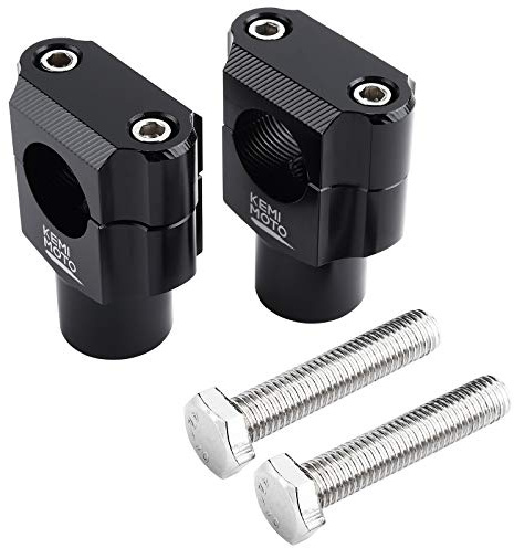 KEMIMOTO 1 Inch Motorcycle Handlebar Risers, Aluminum Alloy Motorcycle Risers, Compatible with Sportster Softail Dyna V-star Shadow, Universal Motorcycle Accessories, Black