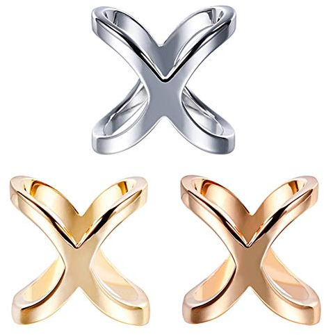 3 Stück Schal Clip Schal Ring Schal Clip Ring Schals Schnalle Halter X Form Schals Schnalle Seide Schal Schließe Halter Schal Ring Schnalle Kleidung Dekoration Zubehör für Hochzeit Party, Mehrfarbig