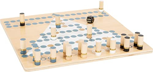 small foot Barrikade und Halma Gold Edition aus Holz, Gesellschaftsspiel für die ganze Familie, ab 6 Jahren, 12223