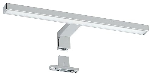 Oktaplex lighting LED Spiegellampe 30cm 2in1 Montage chrom 6500K Kaltweiß 5W 350lm Bad Spiegelleuchte