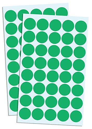 8000 Stück, 20mm Klebepunkte Grün, Grüne Punkte Aufkleber Sticker | Markierungspunkte Selbstklebend