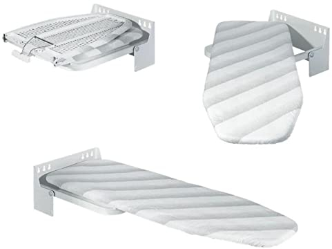 ZHOUHONG Table à Repasser Professionnel à Fixation Murale Pliable Planche à Repasser，l'espace Design Pliable，superbement conçu pour Durer Une Vie, Pivote jusqu'à 180 degrés Compacte et Pliable