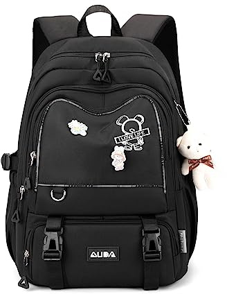 LANSHIYA School Bag for Girls Solid Color Casual Backpack Elementary Children's Backpacks Kids Book Bag for Middle School Students