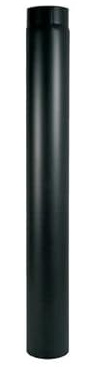 Tubo fumo smaltato nero L 50 cm, per stufa a pellet, canna fumaria (DIAMETRO 80)