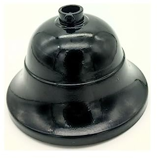 prometeo electronics Rosone metallico copri fili per lampadario classico Retrò colore Nero diametro 90mm