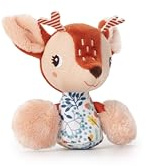 Lilliputiens - Mini hochet Stella le faon - Jouet d’éveil sensoriel pour bébé - Stimule la vue, l’ouïe et la motricité - Idéal dès la naissance - Peluche douce et amusante à découvrir - 83479