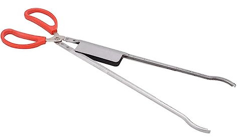 FELTECHELECTR Stainless Steel Crab Clamping Tool Non-Slip Grip Multipurpose EEL Tong for Seafood and Fishing Curved Design for Easy Handling in Outdoor Scenarios